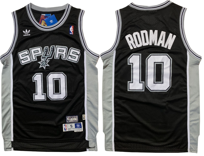 Men San Antonio Spurs #10 Rodman Black Nike NBA Jerseys